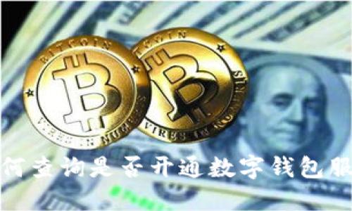 如何查询是否开通数字钱包服务